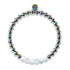 Arc-en-ciel Blanc | Licorne Argent | Bracelet d'expression en verre de sirène